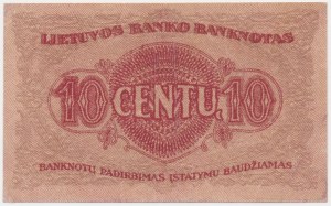 Lithuania, 10 Centu 1922