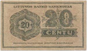 Lituanie, 20 cent 1922