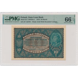 10 marek 1919 - II Serja T - PMG 66 EPQ