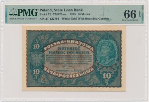 10 marks 1919 - II Series T - PMG 66 EPQ