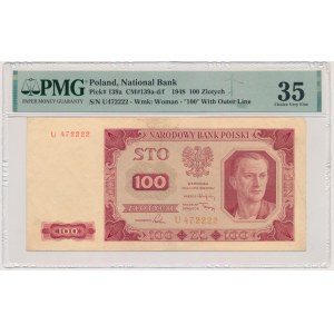 100 złotych 1948 - U - PMG 35