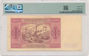 100 złotych 1948 - U - PMG 35