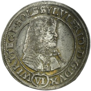 Silesia, Duchy of Oels, Sylvius Friedrich, 6 Kreuzer Oels 1674 SP - UNLISTED