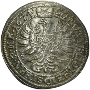 Silesia, Duchy of Oels, Sylvius Friedrich, 6 Kreuzer Oels 1674 SP - UNLISTED