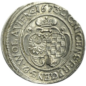 Silesia, Duchy of Liegnitz-Brieg-Wohlau, Luise von Anhalt-Dessau, 6 Kreuzer Brieg 1673 CB