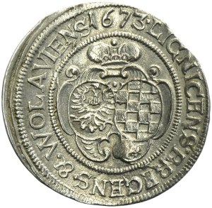 Silesia, Duchy of Liegnitz-Brieg-Wohlau, Luise von Anhalt-Dessau, 6 Kreuzer Brieg 1673 CB