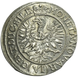 Silesia, Duchy of Liegnitz-Brieg-Wohlau, Luise von Anhalt-Dessau, 6 Kreuzer Brieg 1673 CB
