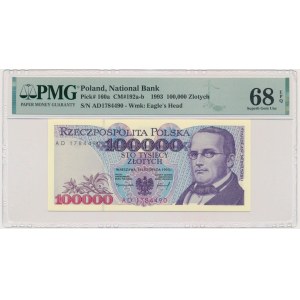 100.000 złotych 1993 - AD - PMG 68 EPQ