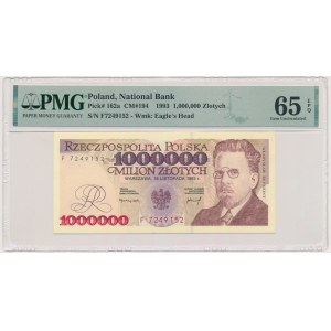 1 milion złotych 1993 - F - PMG 65 EPQ - rzadsza seria