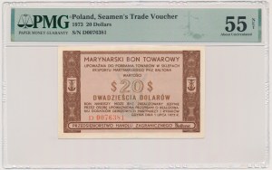 Baltona, $20 1973 - D - PMG 55 NET - RARE
