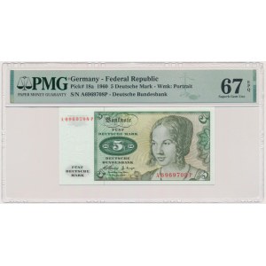 Germany, BDR, 5 Mark 1960 - PMG 67 EPQ