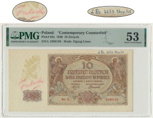 10 gold 1940 - L. - PMG 53 - FORGERY