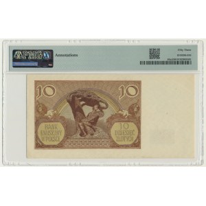10 złotych 1940 - L. - PMG 53 - FAŁSZERSTWO