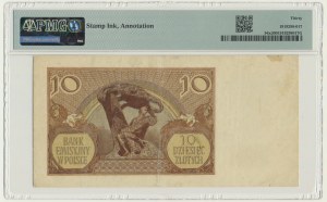 10 złotych 1940 - L. - PMG 30 - FALSH EMISSIONSBANK