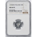 10 groszy 1970 - NGC MS66 PROOF LIKE - jak lustrzanka