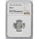 20 groszy 1961 - NGC MS67