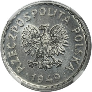 1 złoty 1949 Aluminium - NGC MS66+