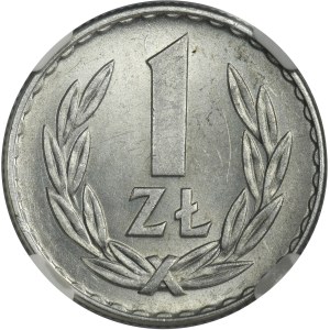 1 złoty 1957 - NGC MS63 - NAJRZADSZY ROCZNIK