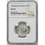 1 złoty 1966 - NGC MS67