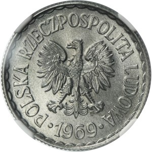 1 złoty 1969 - NGC MS66