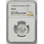 1 złoty 1970 - NGC MS66 - RZADSZY