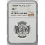1 złoty 1986 - NGC MS67