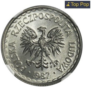 1 złoty 1987 - NGC MS68