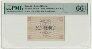 50 Pfennig 1940 - red numerator - PMG 66 EPQ