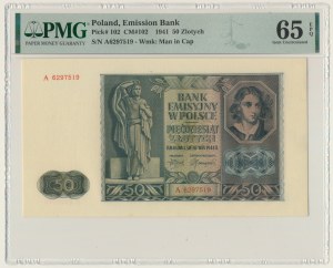 50 złotych 1941 - A - PMG 65 EPQ