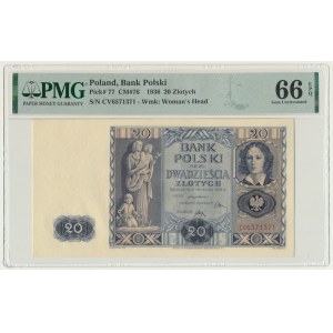 20 złotych 1936 - CV - PMG 66 EPQ