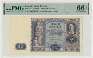 20 złotych 1936 - CV - PMG 66 EPQ