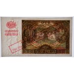 100 złotych 1934(9) - Ser. AV. - znw. kreski na dole - fałszywy przedruk okupacyjny - PMG 58