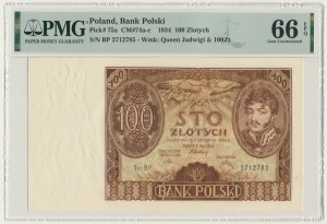 100 złotych 1934 - Ser.BP. - bez dodatkowych znw. - PMG 66 EPQ