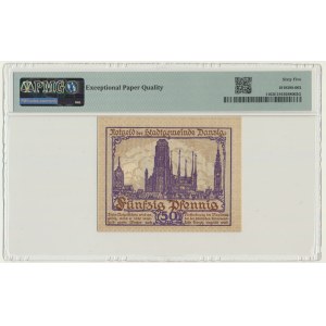 Gdańsk, 50 fenigów 1919 - fioletowy - PMG 65 EPQ