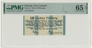 Danzig, 10 Pfennig 1916 - PMG 65 EPQ