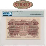 Kowno, 20 Mark 1918 - B - PMG 66 EPQ - RARE IN THIS CONDITION