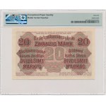 Kowno, 20 Mark 1918 - B - PMG 66 EPQ - RARE IN THIS CONDITION