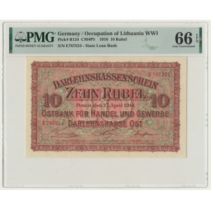 Posen, 10 Rubel 1916 - E - PMG 66 EPQ