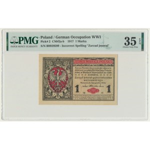 1 marka 1916 - Jenerał - B - PMG 35 EPQ - RZADKI