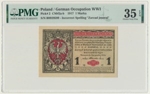 1 marka 1916 - Jenerał - B - PMG 35 EPQ - RZADKI