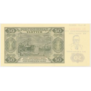50 złotych 1948 - EL - nadruk okolicznościowy - z folderem