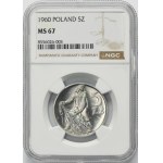 5 złotych 1960 Rybak - NGC MS67