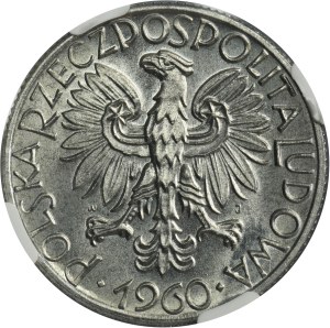 5 gold 1960 Rybak - NGC MS66 - doubling on reverse