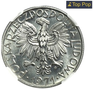 5 złotych 1971 Rybak - RZADSZY ROCZNIK - NGC MS67