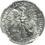5 złotych 1971 Rybak - RZADSZY ROCZNIK - NGC MS67