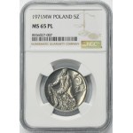 5 złotych 1971 Rybak - RZADSZY ROCZNIK - NGC MS65 PROOF LIKE - jak lustrzanka
