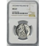 5 złotych 1973 Rybak - NGC MS67