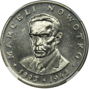 20 złotych 1974 Nowotko - NGC MS64 - RZADKI, MAŁY ORZEŁ