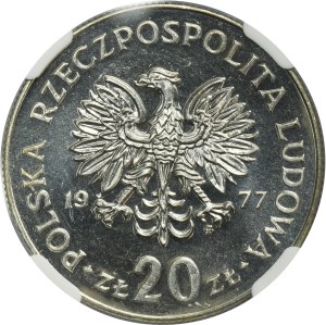 20 Gold 1977 Nowotko - NGC MS66 PROOF LIKE - like an SLR camera