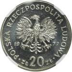 20 złotych 1977 Nowotko - NGC MS66 PROOF LIKE - jak lustrzanka